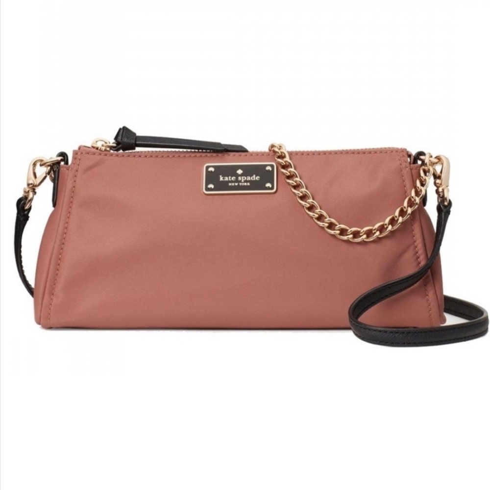Kate Spade Blush Crossbody Bag with Gold Chain